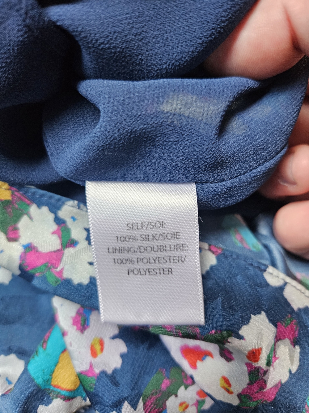 Tanya Taylor Silk Navy Floral Shift Dress - Picture 8 of 13